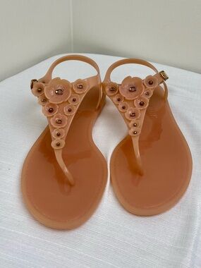 Coach Women's Jelly Floral Thong Sandals - Peach